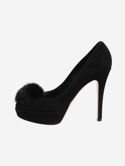 Gianvito Rossi Black platform suede heels - size UK 5 Heels Gianvito Rossi 