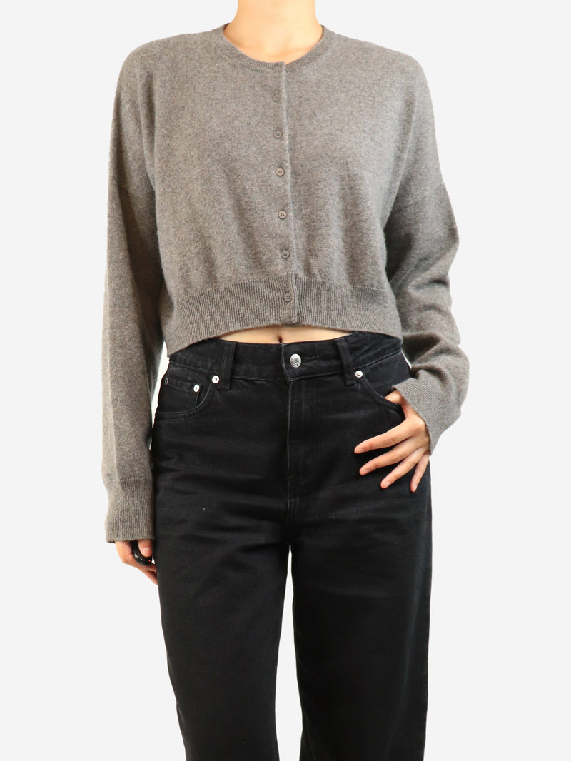 Brown cashmere cropped cardigan - size XS Knitwear St. Agni 