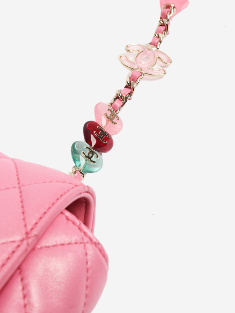 Pink irresdescent candy heart flap bag Cross-body Bags Chanel 