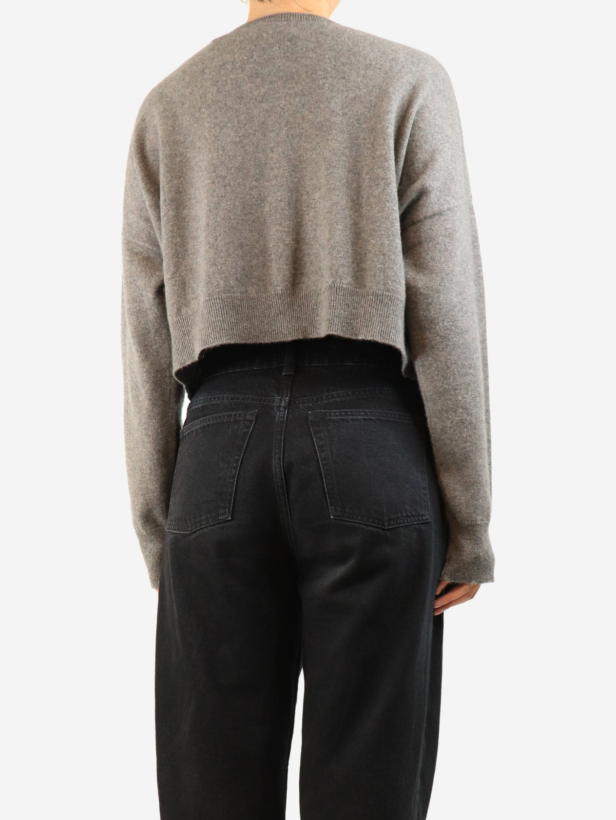 Brown cashmere cropped cardigan - size XS Knitwear St. Agni 