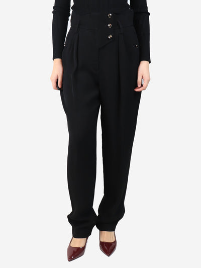 Black high-waisted trousers - size UK 12 Trousers Iro 