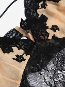 Gucci Peach silk lace mini slip dress - size UK 8