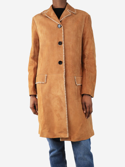 Tan suede coat - size UK 6 Coats & Jackets Marni 