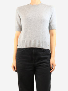 Light grey cashmere short sleeved top - size XS Knitwear Anine Bing 
