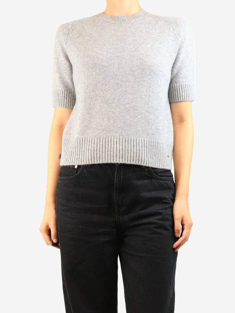 Light grey cashmere short sleeved top - size XS Knitwear Anine Bing 