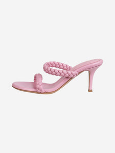 Gianvito Rossi Pink braided-strap sandal heels - size EU 38