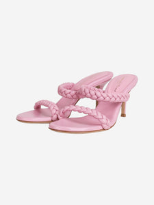 Gianvito Rossi Pink braided-strap sandal heels - size EU 38