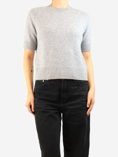 Light grey cashmere short sleeved top - size XS Knitwear Anine Bing 