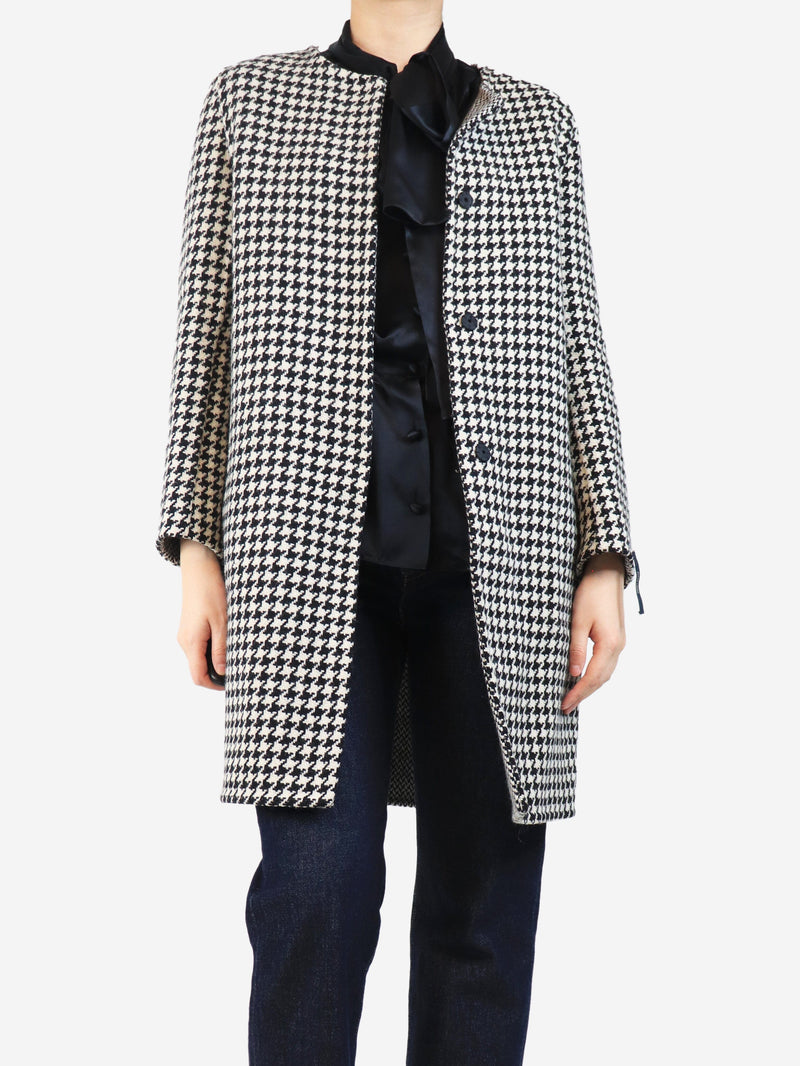 Black and white houndstooth coat - size UK 12 Coats & Jackets 'S Max Mara 