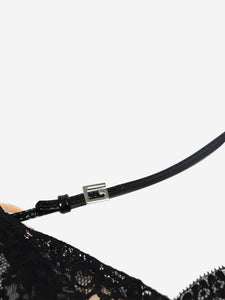 Gucci Peach silk lace mini slip dress - size UK 8