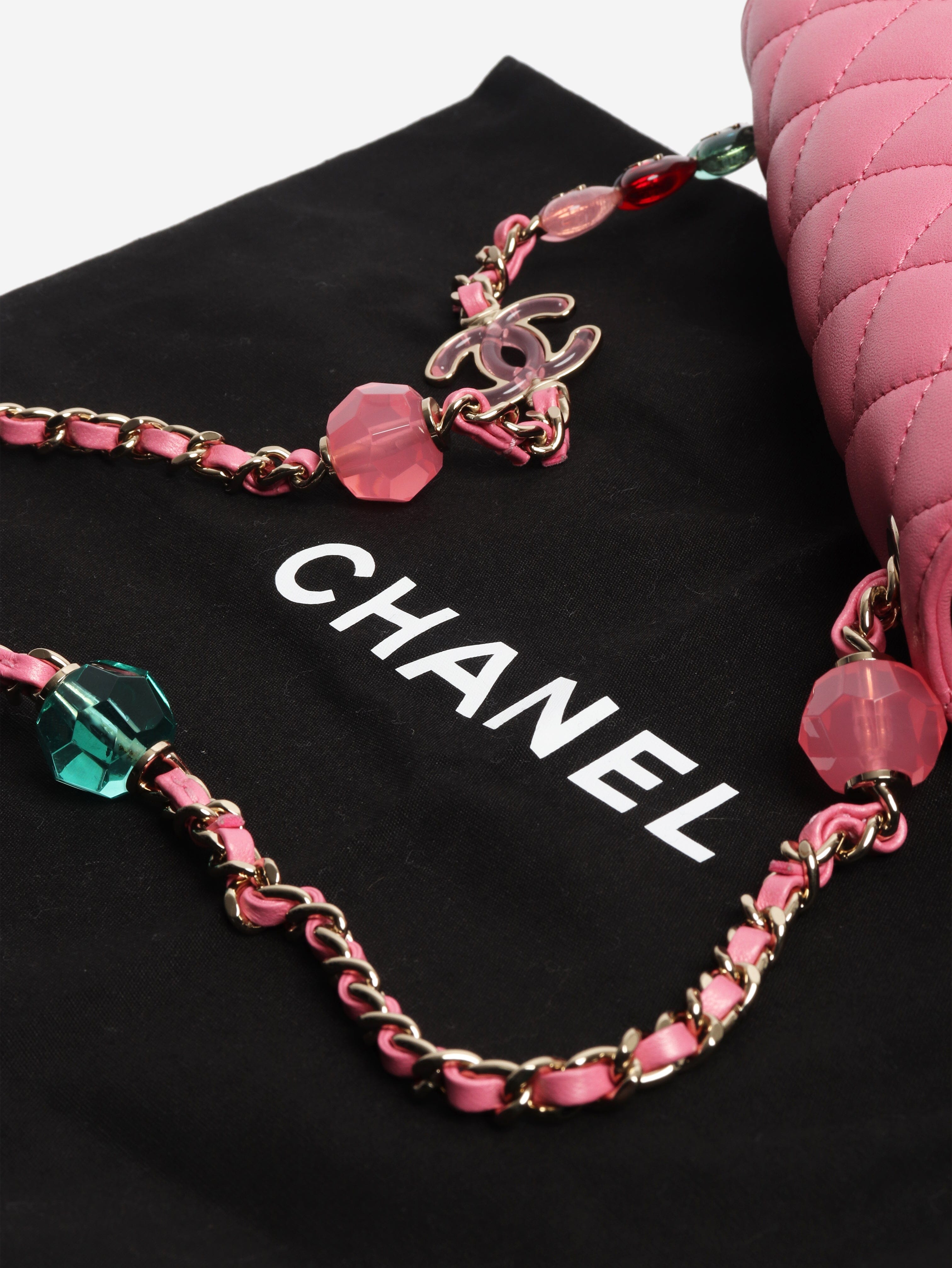 Pink irresdescent candy heart flap bag Cross-body Bags Chanel 