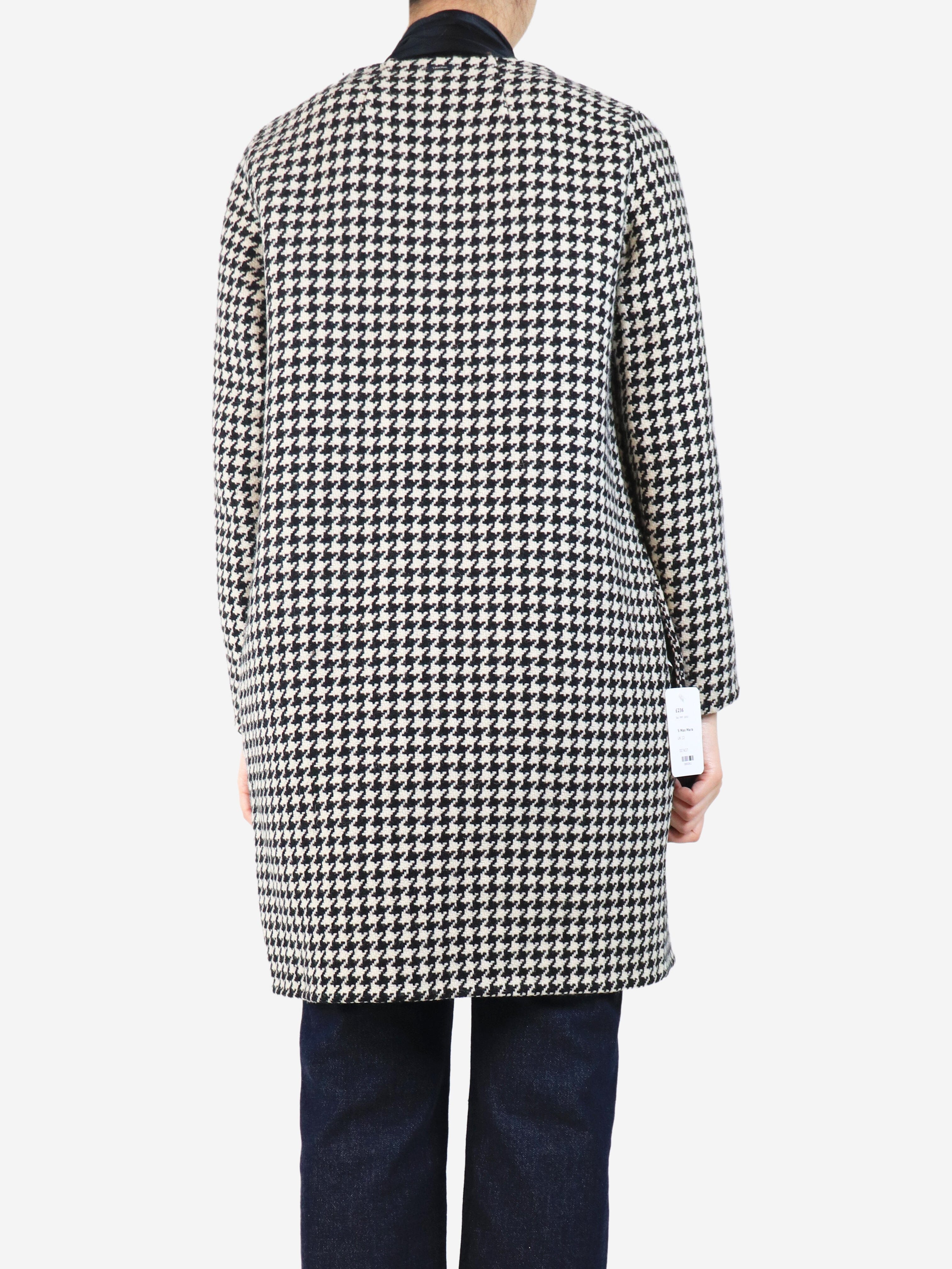Black and white houndstooth coat - size UK 12 Coats & Jackets 'S Max Mara 