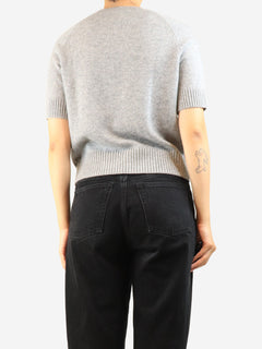 Light grey cashmere short sleeved top - size XS Knitwear Anine Bing 