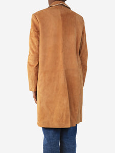 Marni Tan suede coat - size UK 6
