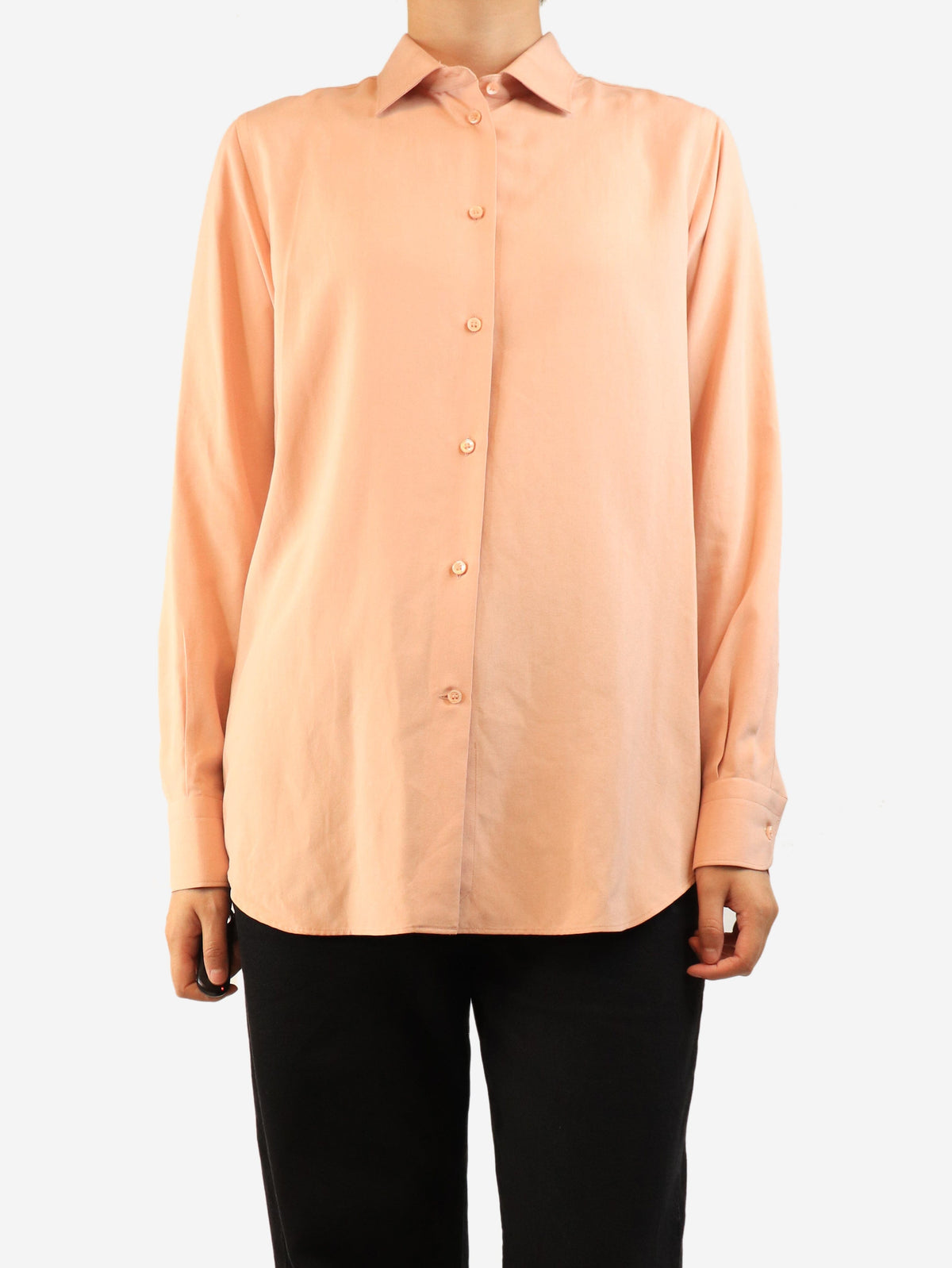 Pink silk shirt - size UK 12 Tops Loro Piana 