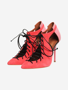 Malone Souliers Pink suede Montana point-toe pumps - size EU 38.5