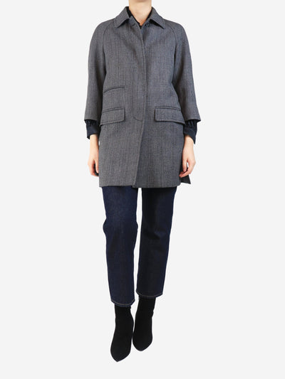 Grey tweed wool coat - size UK 6 Coats & Jackets Prada 