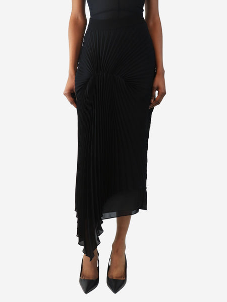 Black pleated sheer skirt - size UK 10 product image