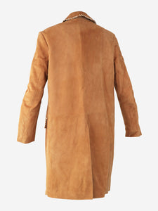 Marni Tan suede coat - size UK 6