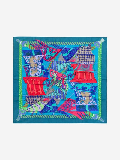 Green silk scarf Scarves Hermes 