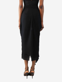 Black pleated sheer skirt - size UK 10 Skirts Georgia Hardinge 