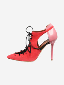 Malone Souliers Pink suede Montana point-toe pumps - size EU 38.5