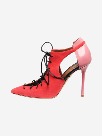 Pink suede Montana point-toe pumps - size EU 38.5 Heels Malone Souliers 