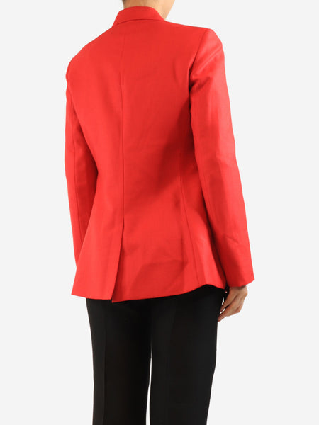 Red wool-blend blazer - size UK 12 alternate image