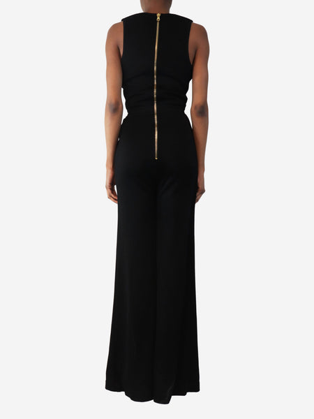 Black sleeveless jumpsuit - size UK 6 alternate image