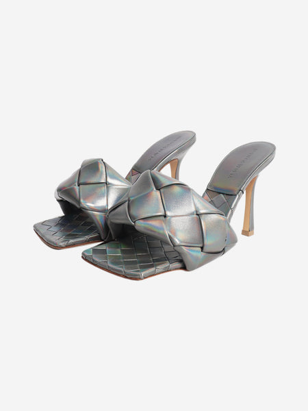 Grey holographic Intrecciato heels - size EU 39 alternate image