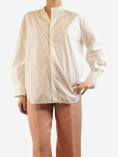 White cotton shirt - size UK 10