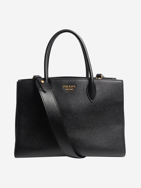 Black Saffiano leather 2way bag product image