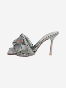 Grey holographic Intrecciato heels - size EU 39 Heels Bottega Veneta 