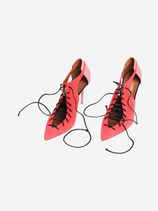 Malone Souliers Pink suede Montana point-toe pumps - size EU 38.5