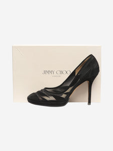 Jimmy Choo Black suede and mesh pumps - size EU 38