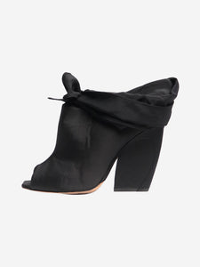 Christian Dior Black satin tie-up heels - size EU 38.5