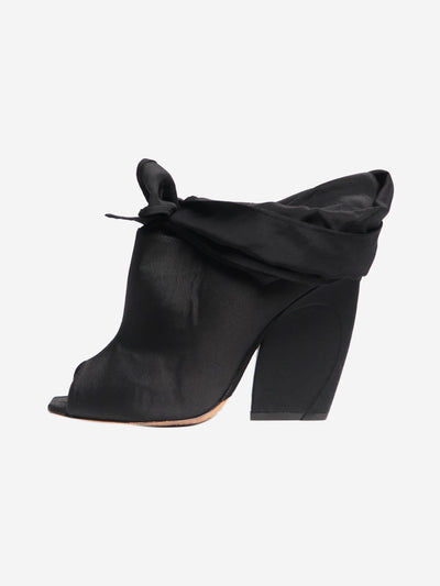 Black satin tie-up heels - size EU 38.5 Heels Christian Dior 