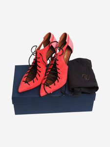 Malone Souliers Pink suede Montana point-toe pumps - size EU 38.5