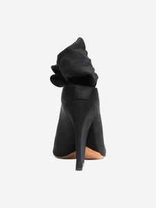 Christian Dior Black satin tie-up heels - size EU 38.5
