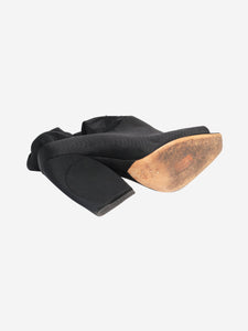 Christian Dior Black satin tie-up heels - size EU 38.5