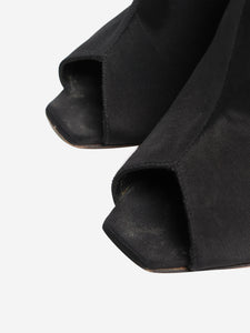 Christian Dior Black satin tie-up heels - size EU 38.5