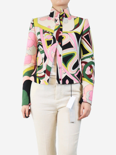 Multicolour printed wool jacket - size UK 12 Coats & Jackets Emilio Pucci 