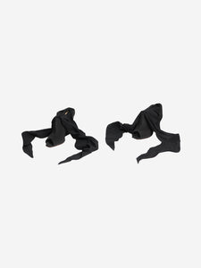 Christian Dior Black satin tie-up heels - size EU 38.5