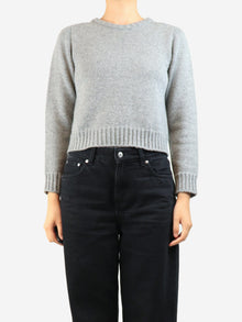 Grey cropped cashmere jumper - size M Knitwear Celine 