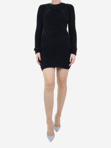 Isabel Marant Black cut-out detail mohair dress - size FR 36