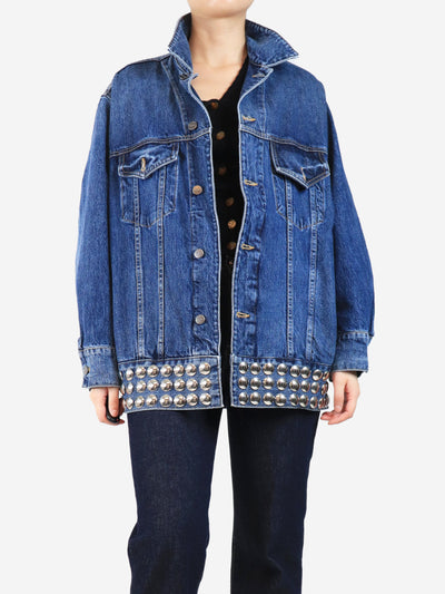 Blue denim oversized studded jacket - size S Coats & Jackets Khaite 