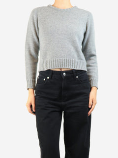 Grey cropped cashmere jumper - size M Knitwear Celine 