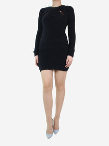Isabel Marant Black cut-out detail mohair dress - size FR 36