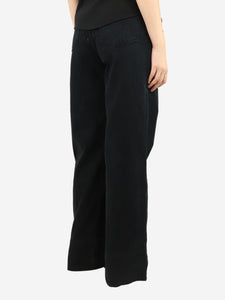 Reformation Black wide-leg jeans - size UK 10