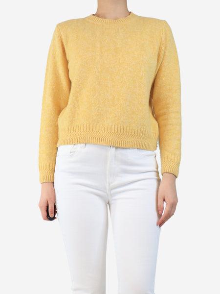 Yellow wool crewneck jumper - size S product image
